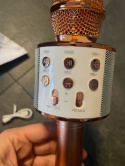 Mikrofon rose gold z głośnikiem USB karaoke